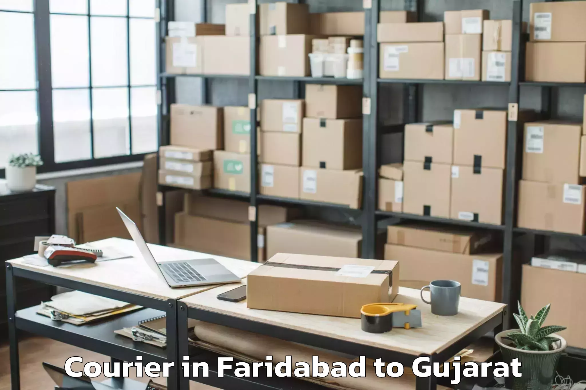 Hassle-Free Faridabad to Saurashtra University Rajkot Courier